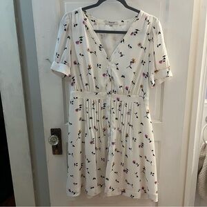 Madewell daylily pintuck dress in sweet blossoms